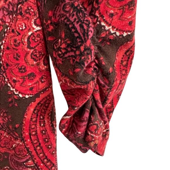 J. Jill‎ Paisley Knit Jersey Dress Size X-Small XS EUC - Picture 3 of 8